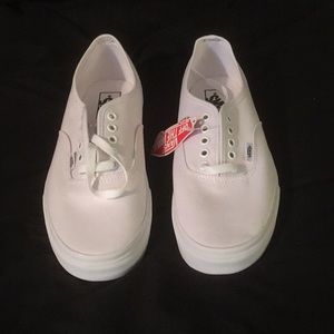 Men’s authentic white vans BRAND NEW size 10